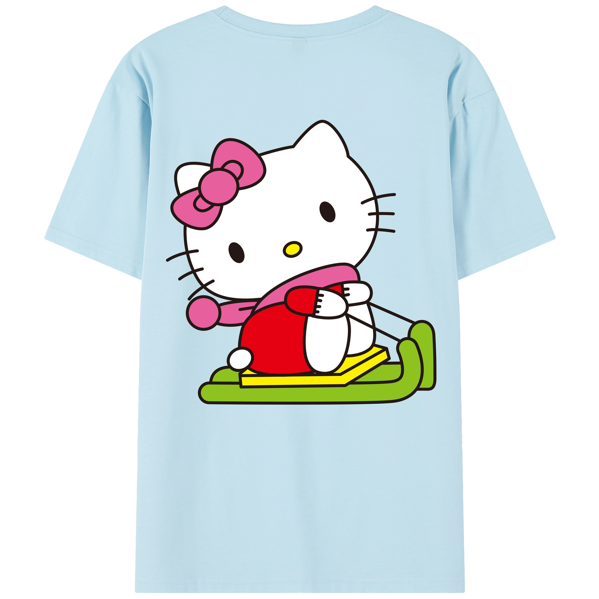 （画像用） Hello Kitty ハローキティ 綿100％半袖Tシャツ（背面プリント）